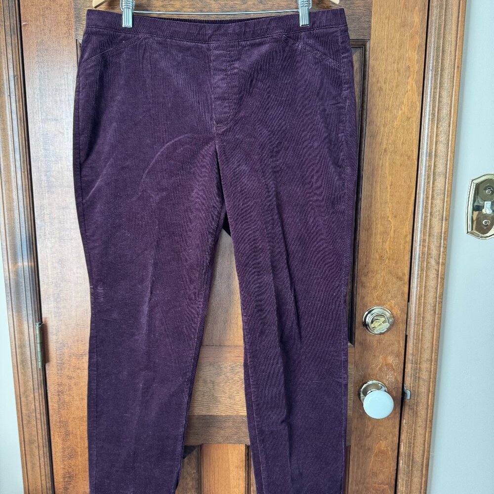 J. Jill Burgundy Pull-On Corduroy Pants Large